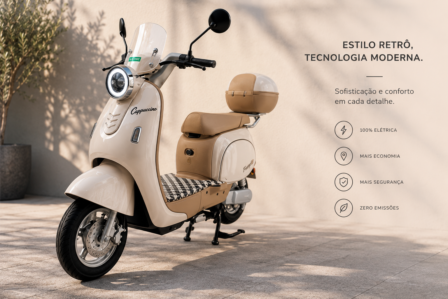 Moto elétrica Smart Wheel Cappuccino